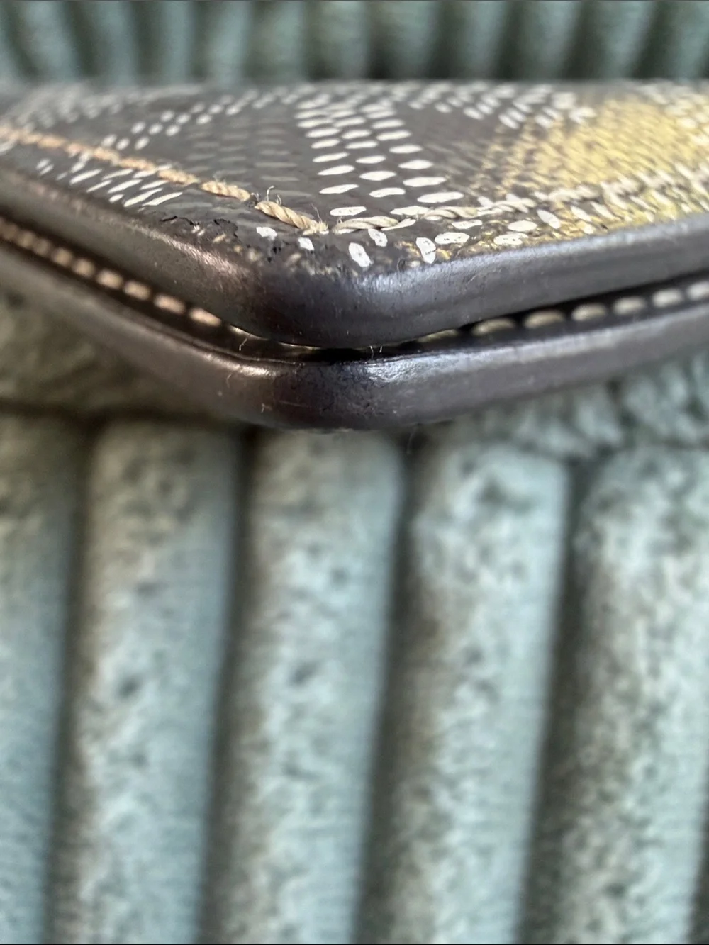 Goyard Gray Chevron Bifold Wallet